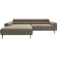 SCHÖNER WOHNEN-Kollektion Ecksofa Tossa, Modernes Design trifft smarte Funktione, Breite 258 cm, 2 Teile, Motorischer Sitzvorzug, Kopfteil-Funktion & Saugroboter-Höhe