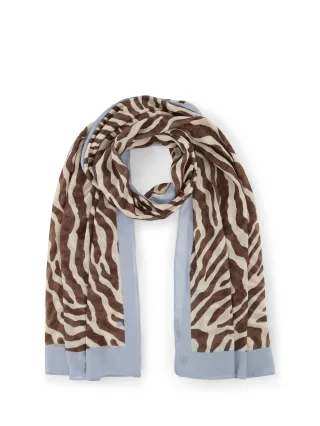 Denim Tom Tailor - Halstuch mit Zebra-Print brown beige zebra print - Gr. - OS
