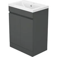 Aica Sanitär Waschtisch Waschtisch Badmöbel Set Waschbecken mit Unterschrank MDF Softclose