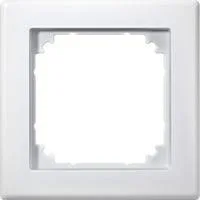 Rahmen einfach polarweiß, Typ 484119, Thermoplast, Schutzart IP20, Maße 80,5 x 80,5 x 10,1 mm weiß (matt), Retail
