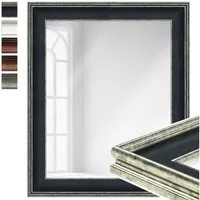 WANDStyle Wandspiegel H235, Vintage Spiegel Schwarz 50x60 cm, großer Wandspiegel Schwarz 50x60