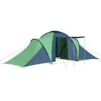 vidaXL Kuppelzelt Campingzelt 6 Personen Blau und Grün, (1 tlg)