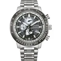 Citizen Funk-Multifunktionsuhr Promaster Geo Trekker BY3006-53H, Armbanduhr, Solar, Herrenuhr, Edelstahlarmband, analog