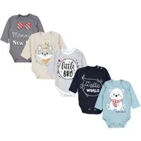 TupTam Langarmbody TupTam Baby Unisex Langarm Body mit Aufdruck Spruch 5er Pack