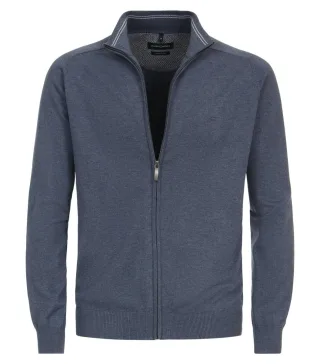 CASAMODA - Strickjacke mit Reißverschluss blau - Gr. - 3XL