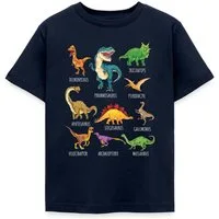 Spreadshirt T-Shirt Dinosaurier Arten Übersicht Dino T-Rex Comic Kinder T-Shirt (1-tlg)