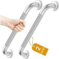 LuxusKollektion Haltegriff 2er Set Haltegriffe Edelstahl Rutschfest 41 cm Badewanne Dusche
