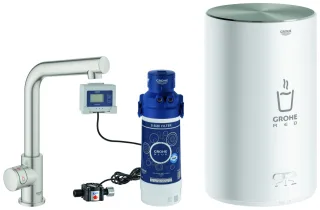 GROHE Standventil und Boiler Red Mono 30339 M-Size L-Auslauf supersteel, 30339DC1 30339DC1