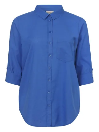 Via Appia - Bluse Hemdkragen 1/1 Arm blau - Gr. - 40