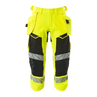 MASCOT Dreiviertel-Hose mit Hängetaschen ACCELERATE SAFE Hi-vis Gelb / Schwarz 44 - 19049-711-1709-C44