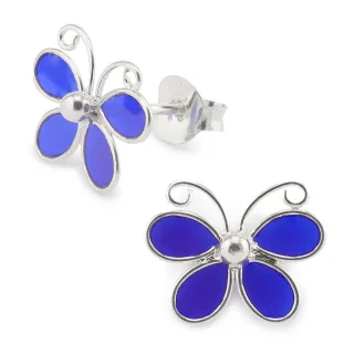 Schmetterling Ohrringe aus 925 Silber