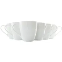 Retsch Arzberg Becher, 6-tlg., Porzellan, großer XXL Henkelbecher in gefällig bauchiger Form, 6-teilig, 500 ml