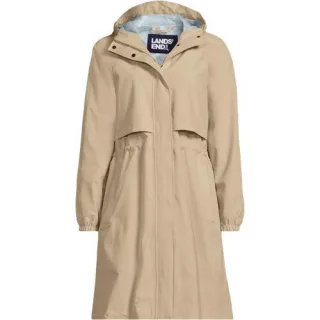 Verstaubarer wasserdichter Squall Regenmantel für Damen in Plus-Größe, Damen, size: plus, Braun, Polyester, by Lands' End