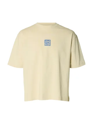 selected men - SLHRELAXBROCK SS TEE HOTEL AMOUR Angora - Gr. - M