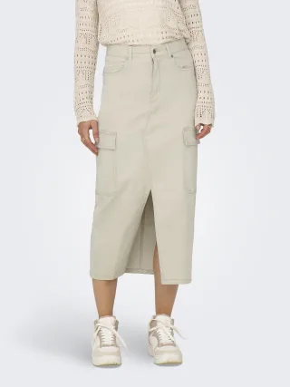 ONLY - ONLLOLA HW CARGO LONG SLIT SKIR PNT NOOS silver lining - Gr. - S