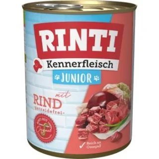 RINTI Kennerfleisch Nassfutter Hund, Junior, Dose Rind 12x800 g