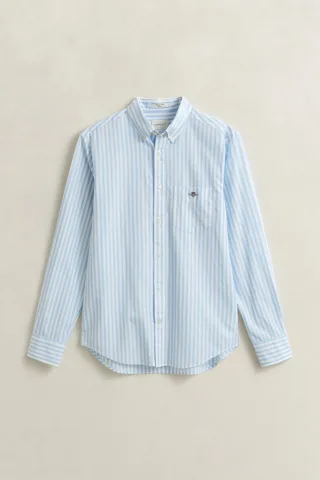 GANT - Classic Popeline-Hemd mit Streifen sky blue - Gr. - M