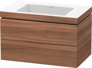 Duravit L-Cube c-bonded Set wandhängend Nussbaum Matt 800x480x500 mm - LC6927N7979 LC6927N7979