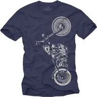 MAKAYA T-Shirt Motorrad Bekleidung - Biker T-Shirt Männer Geschenke Motorradfahrer mit Druck