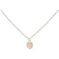 Wildcat Kette mit Anhänger Monstera Leaf Kette - Roségold, Chirurgenstahl 316L - wasserfest, langlebig, hautverträglich