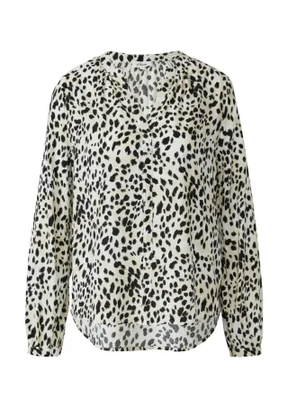 s.Oliver Red Label - Bluse mit Allover-Print weiß - Gr. - 40