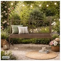 HTI-Living Gartenbank Solea Eisen Braun (Stück, 1-St., 1 Gartenbank)