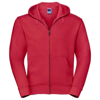 Russell - "Authentic" Hoodie mit durchgehendem Reißverschluss für Herren (Rot)