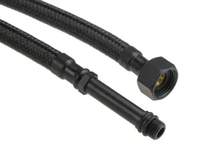 Neuesbad 2 PCS OF FLEXIBLE HOSES 3/8 X M10, 40 CM LENGTH, Schwarz NB1DEXDD40N2E01