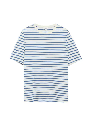 s.Oliver - T-Shirt blau/creme - Gr. - 48