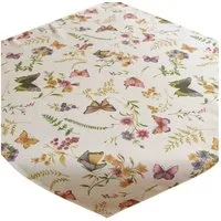matches21 HOME & HOBBY Tischdecke Tischdecke EMELIE Schmetterlinge & Blumen Polyester 85 x 85 cm (1-tlg), Pflegeleicht & waschbar bei 30 °C