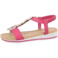Ital-Design Damen Freizeit Riemchensandalette (86016986) Keilabsatz/Wedge Keilsandaletten in Pink