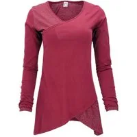 Guru-Shop Midikleid Hippie Minikleid Boho chic, Tunika - bordeaux alternative Bekleidung