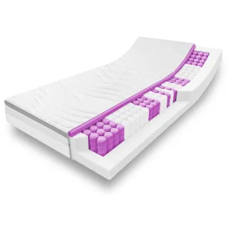 7 Zonen ergonomische Taschenfederkernmatratze Sleezzz Diamond T1000 100 x 200 cm, Höhe 23 cm, Härtegrad H2/H3, 1000 Federn/2m²