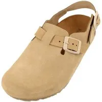 Haflinger Haflinger Faro Lederclog mit Korkfußbett und Fersenriemen Unisex Hausschuh