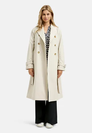 Milano Italy - double breasted Trenchcoat w belt sand - Gr. - 38
