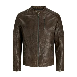 Jack & Jones Richard Leather Jacket Braun
