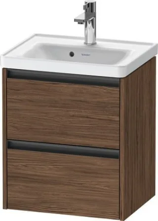Duravit Ketho.2 Waschtischunterbau wandhängend Nussbaum dunkel Matt 484x375x549 mm - K25280021210000 K25280021210000