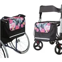 Seniori Aufbewahrungstasche SENIORI Rollator / Rollstuhl Tasche Rollatortasche Rollstuhltasche, 4. Blumen_Classic