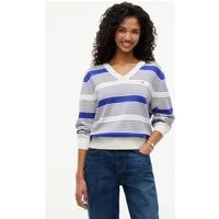 Tommy Jeans Strickpullover TJW ESSENTIAL VNECK SWEATER EXT Baumwolle