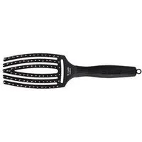 OLIVIA GARDEN Haarbürste Olivia Garden Fingerbrush Care Iconic Boar&Nylon Schwarz Medium