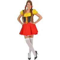 Das Kostümland Kostüm Deutschland Fan Kleid mit Petticoat im Dirndl Stil