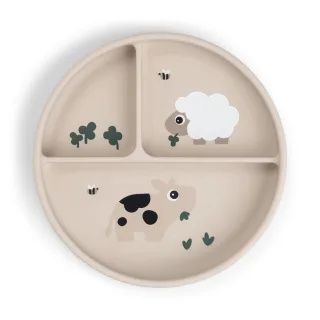 Done by Deer Stick&Stay Silikon Snackteller Tiny Farm Sand