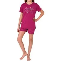 Normann Pyjama Mädchen Shorty Pyjama kurzarm mit Sternchen-Design und Front-Print