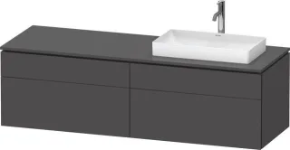Duravit L-Cube Konsolenwaschtischunterbau wandhängend Graphit Matt 1620x550x482 mm - LC4871R49490000 LC4871R49490000