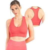 Smilodox Sport-BH Amaze Pro, Seamless Sport Bra Gerippter Stoff Fitness Yoga Alltag Raberback Top, Atmungsaktiv, ohne Bügel, Fitness