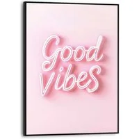 Reinders! Poster Good Vibes, Teenager Zimmer - Rosa - MDF - Sprüche - 30x40 cm