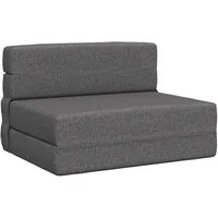 vidaXL Bett Klappsofa Bett Hellgrau 70 x 80 x 60 cm Stoff (1-tlg)