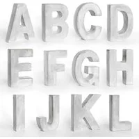 K&L Wall Art Deko-Buchstaben 15cm große Beton Deko Buchstaben 3D Zement Buchstabe Dekobuchstaben, auch für Balkon und Garten