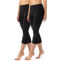 Merry Style Leggings Damen Caprihose 3/4 Hose MS10-144 (2-tlg) aus Viskose