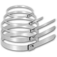 world-trading-net Kabelbinder Kabelbinder-Sortiment 100-teilig Edelstahl, 5 Type